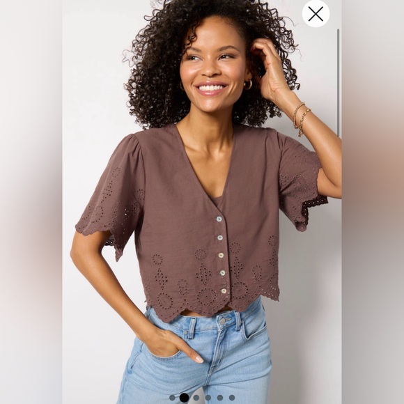 Evereve Tops - Like new Evereve x z supply la cabana crop